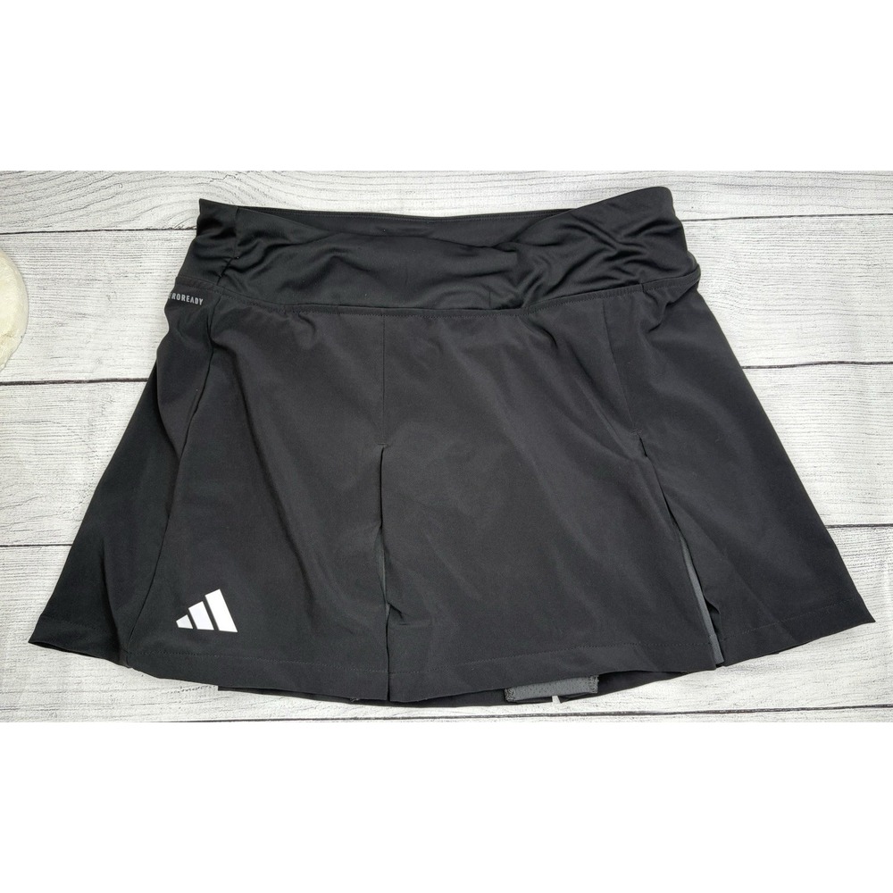 Adidas Club Pleated Athletic Tennis/Golf Skirt Black Women's Size L, NWT